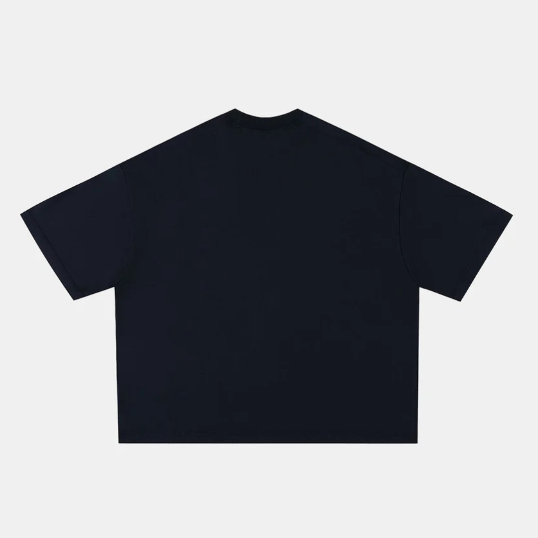 400 GSM Boxy Tee — Black