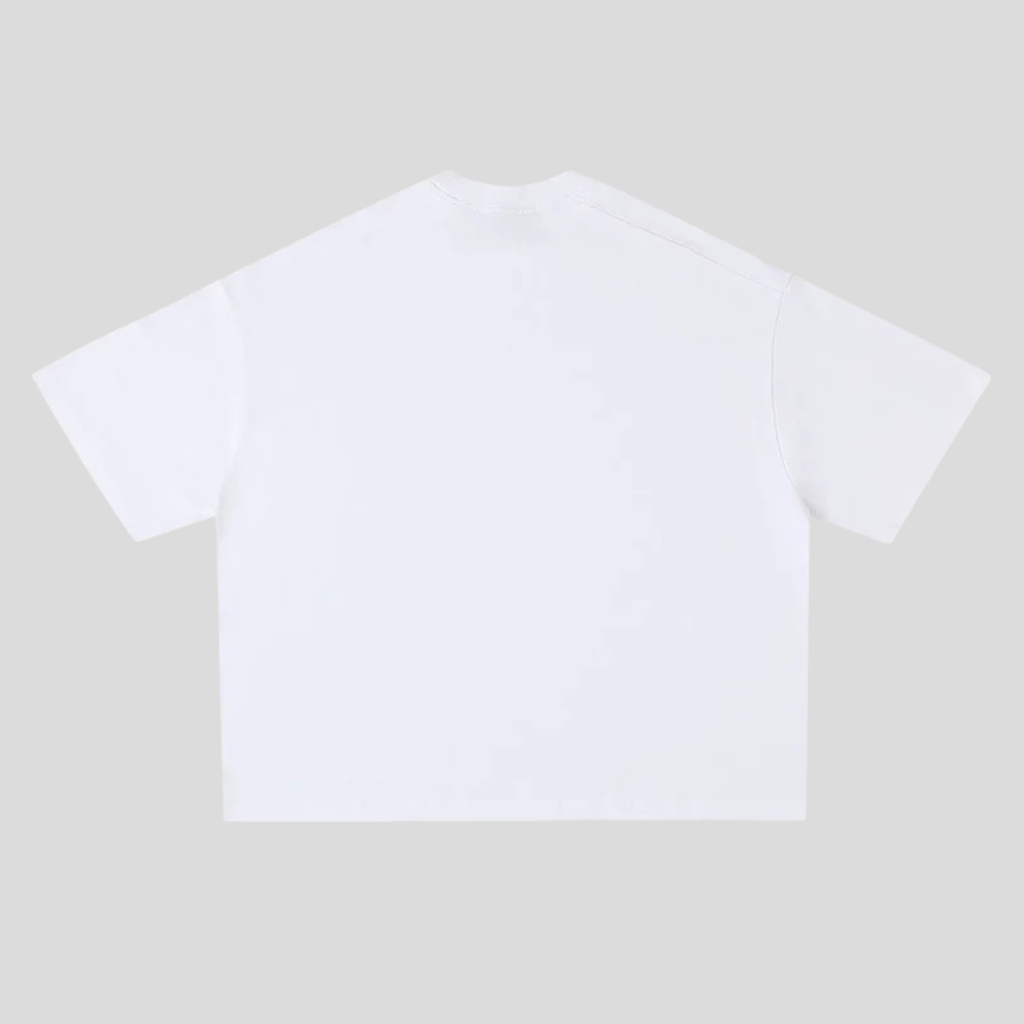 400 GSM Boxy Tee — White