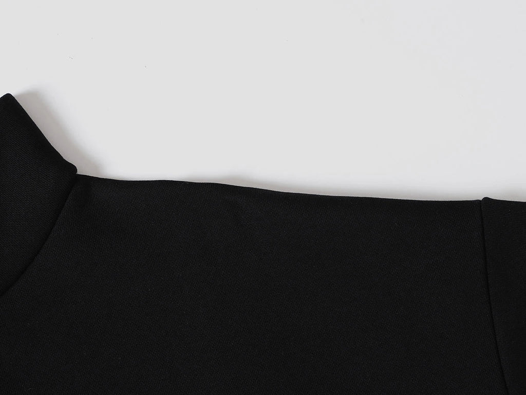 630 GSM Quarter-Zip Sweater Black