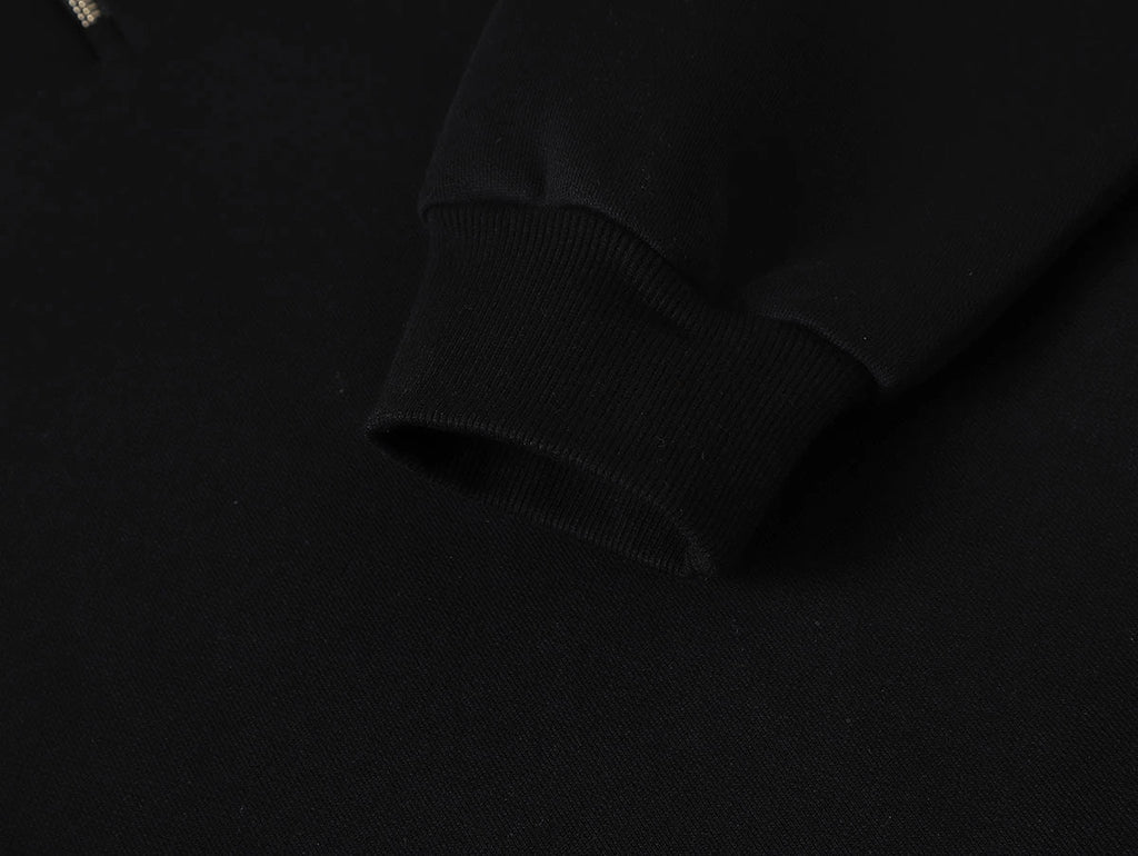 630 GSM Quarter-Zip Sweater Black