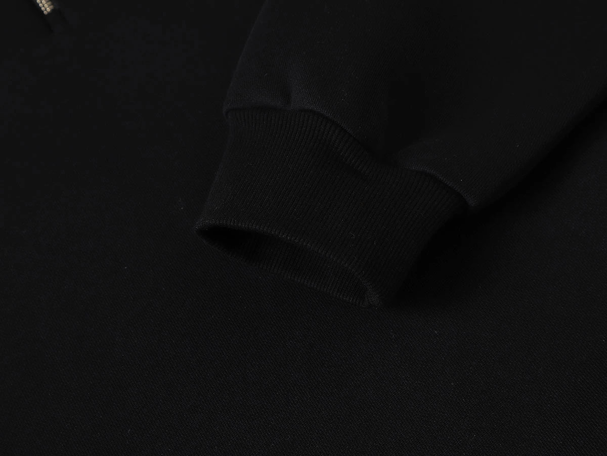 630 GSM Quarter-Zip Sweater Black