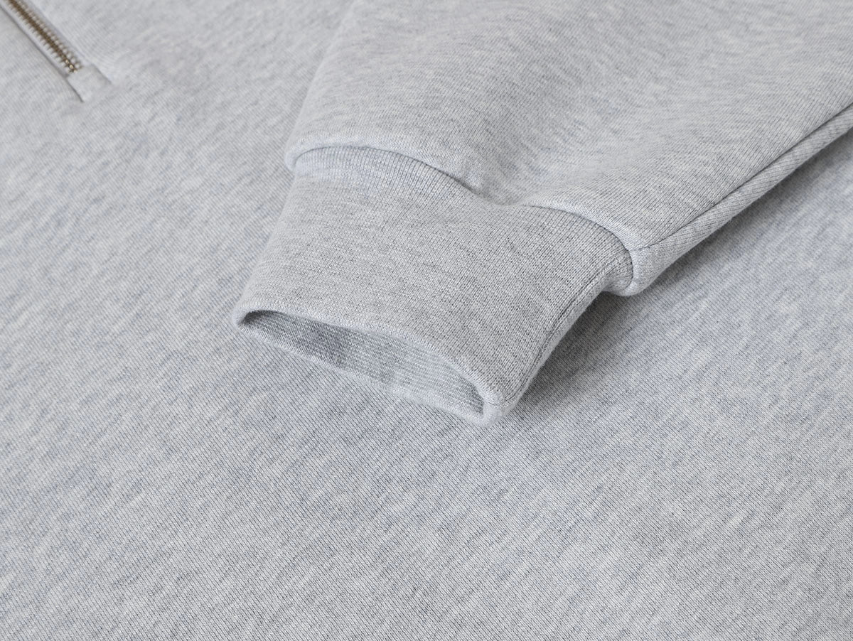 630 GSM Quarter-Zip Sweater Grey