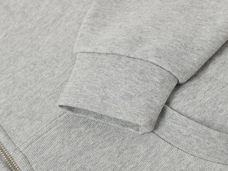 520 GSM Zip-Up Hoodie — Grey