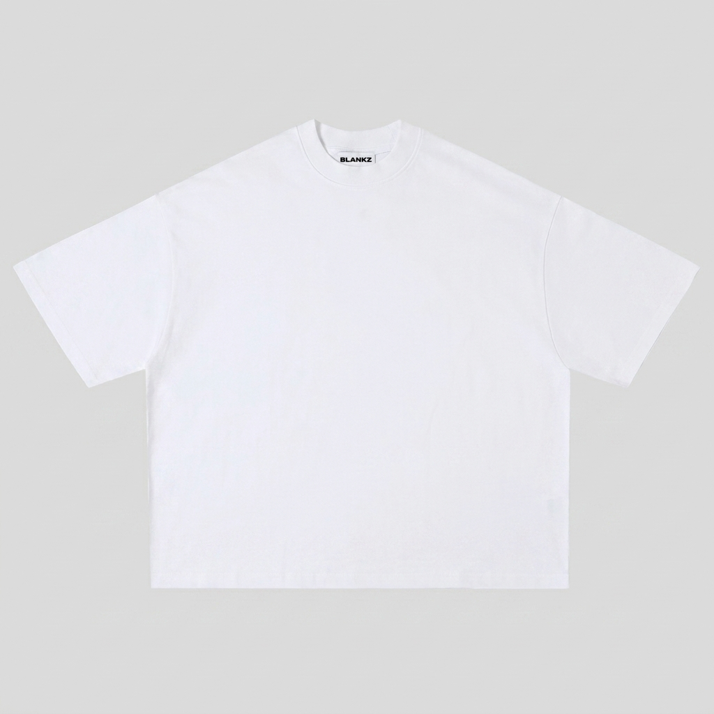 400 GSM Boxy Tee — White