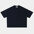 400 GSM Boxy Tee — Black