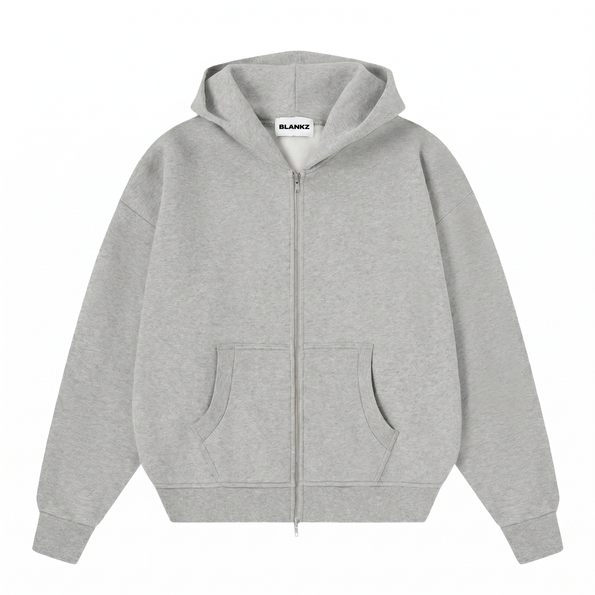 520 GSM Zip-Up Hoodie — Grey