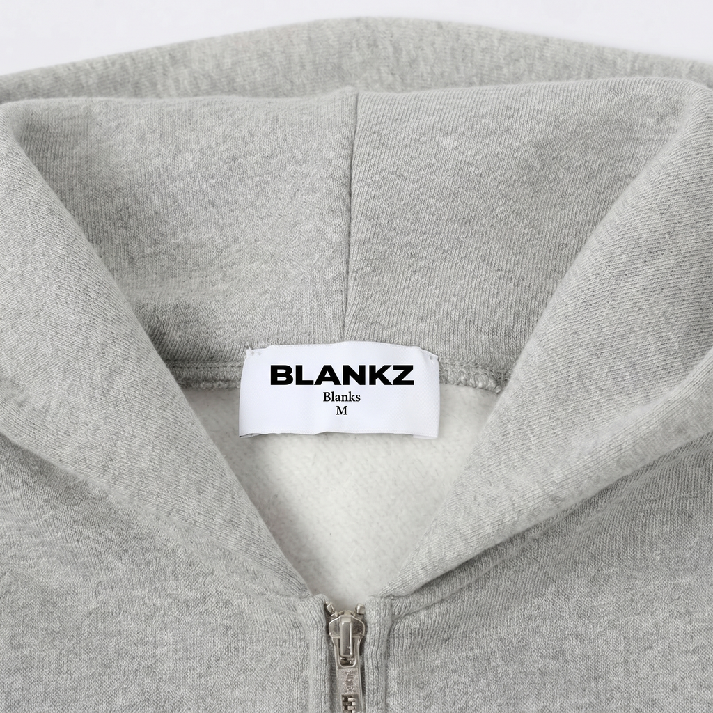 520 GSM Zip-Up Hoodie — Grey