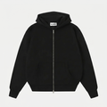 520 GSM Zip-Up Hoodie — Black