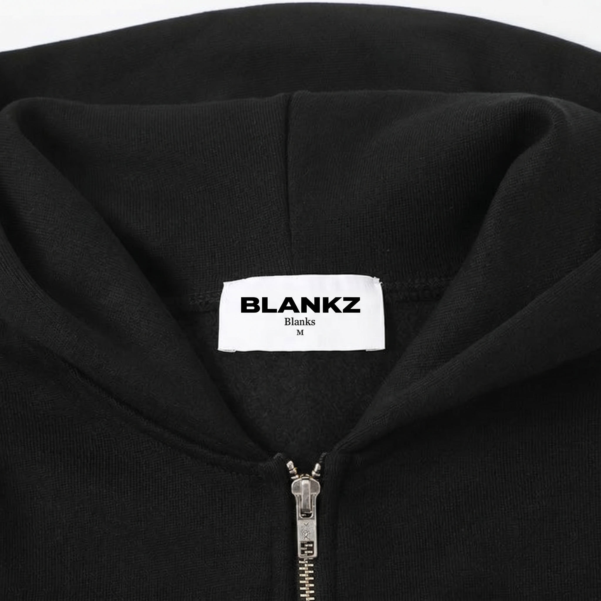 520 GSM Zip-Up Hoodie — Black