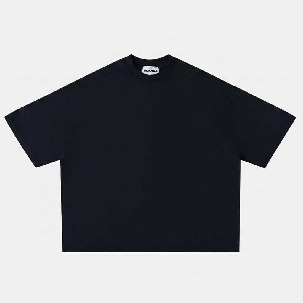 400 GSM Boxy Tee — Navy Blue